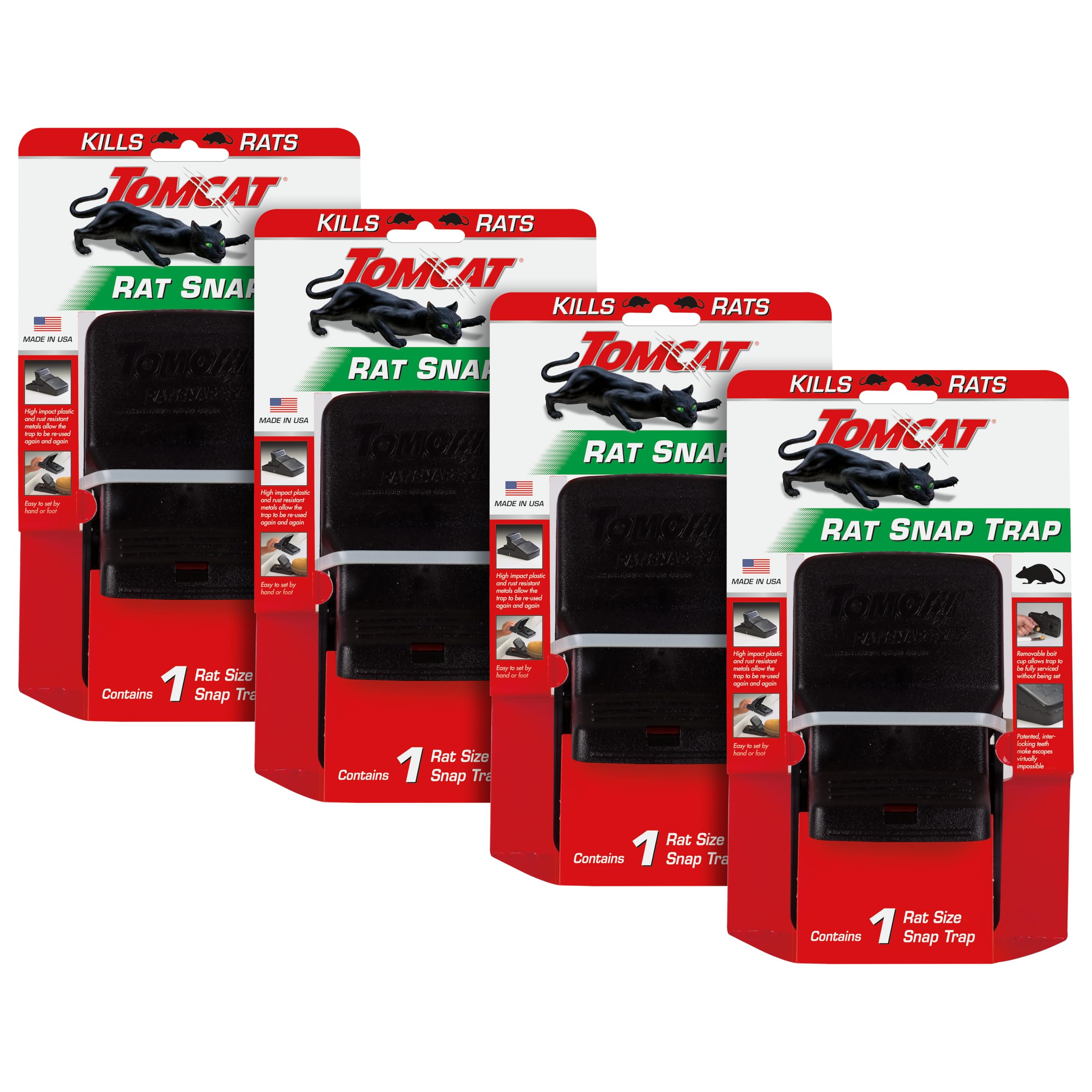 Amazon.com : Tomcat Rat Snap Trap, for Home and Farm Use, Kills